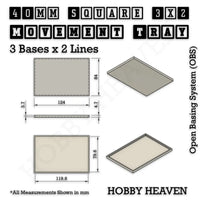 Square and Rectangle Movement Trays for Tabletop Games | Warhammer Compatible | Full Range
