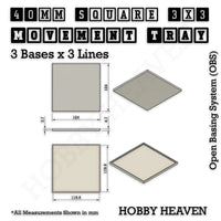 Square and Rectangle Movement Trays for Tabletop Games | Warhammer Compatible | Full Range
