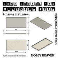 Square and Rectangle Movement Trays for Tabletop Games | Warhammer Compatible | Full Range
