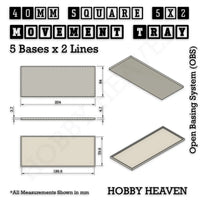 Square and Rectangle Movement Trays for Tabletop Games | Warhammer Compatible | Full Range
