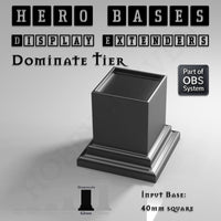 Hero Bases Display Extenders | Squares and Rectangles | Convert Gaming Bases to Display Bases & Plinths
