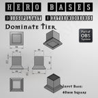 Hero Bases Display Extenders | Squares and Rectangles | Convert Gaming Bases to Display Bases & Plinths