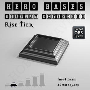 Hero Bases Display Extenders | Squares and Rectangles | Convert Gaming Bases to Display Bases & Plinths