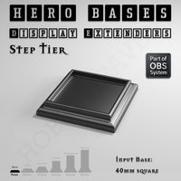 Hero Bases Display Extenders | Squares and Rectangles | Convert Gaming Bases to Display Bases & Plinths
