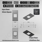 Square to Rectangle Bases Size Converters 3d Print Full Range