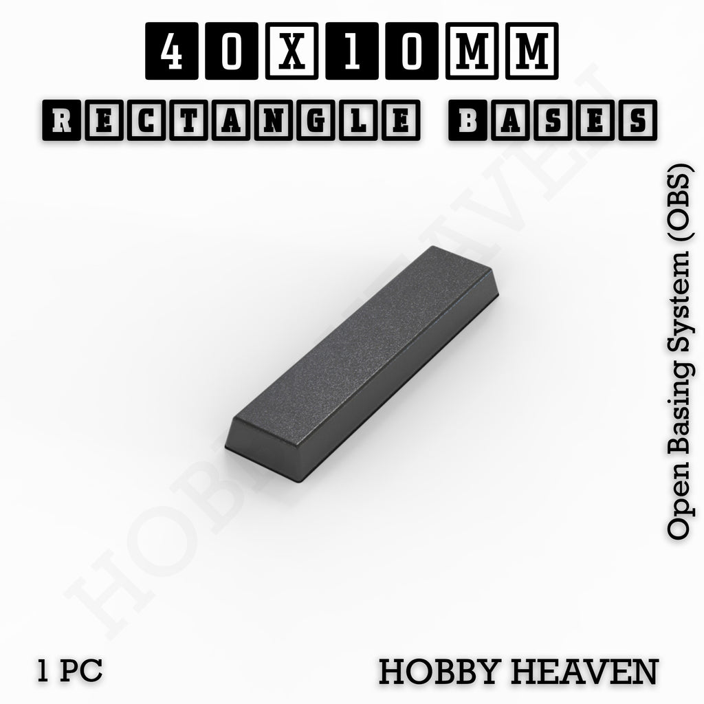 Rectangle Bases Range Sizes - 75x30mm to 125x40mm Medium Sizes 3d Print Full Range Tabletop Games