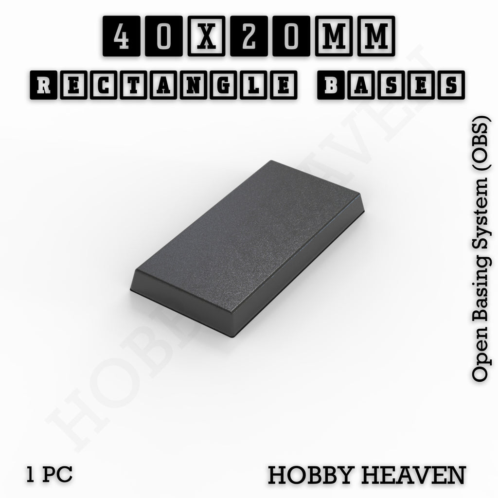 Rectangle Bases Range Sizes - 75x30mm to 125x40mm Medium Sizes 3d Print Full Range Tabletop Games