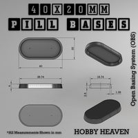 Pill Bases Range - 3d Print Full Range Tabletop Games
