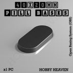 Pill Bases Range - 3d Print Full Range Tabletop Games