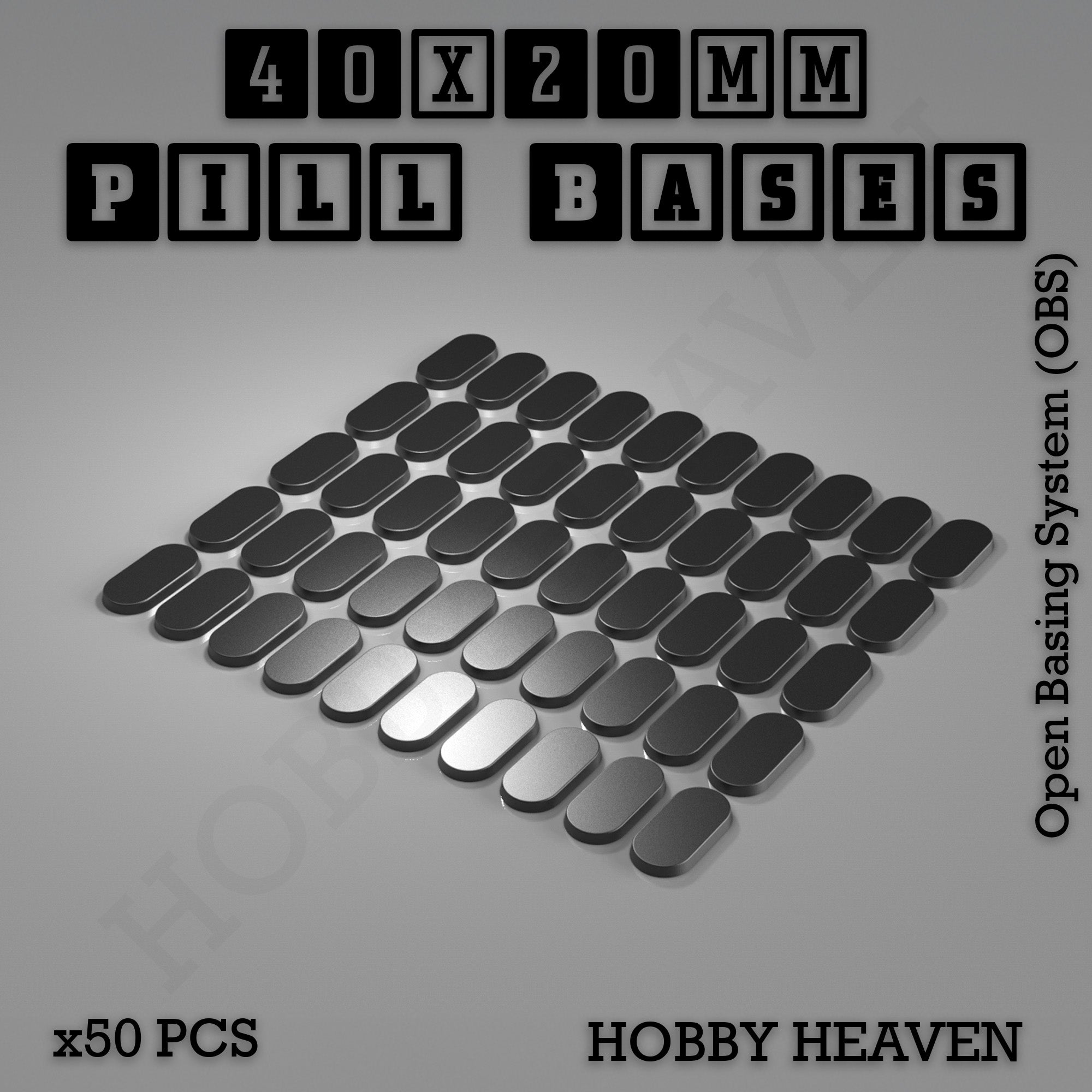 Pill Bases Range - 3d Print Full Range Tabletop Games