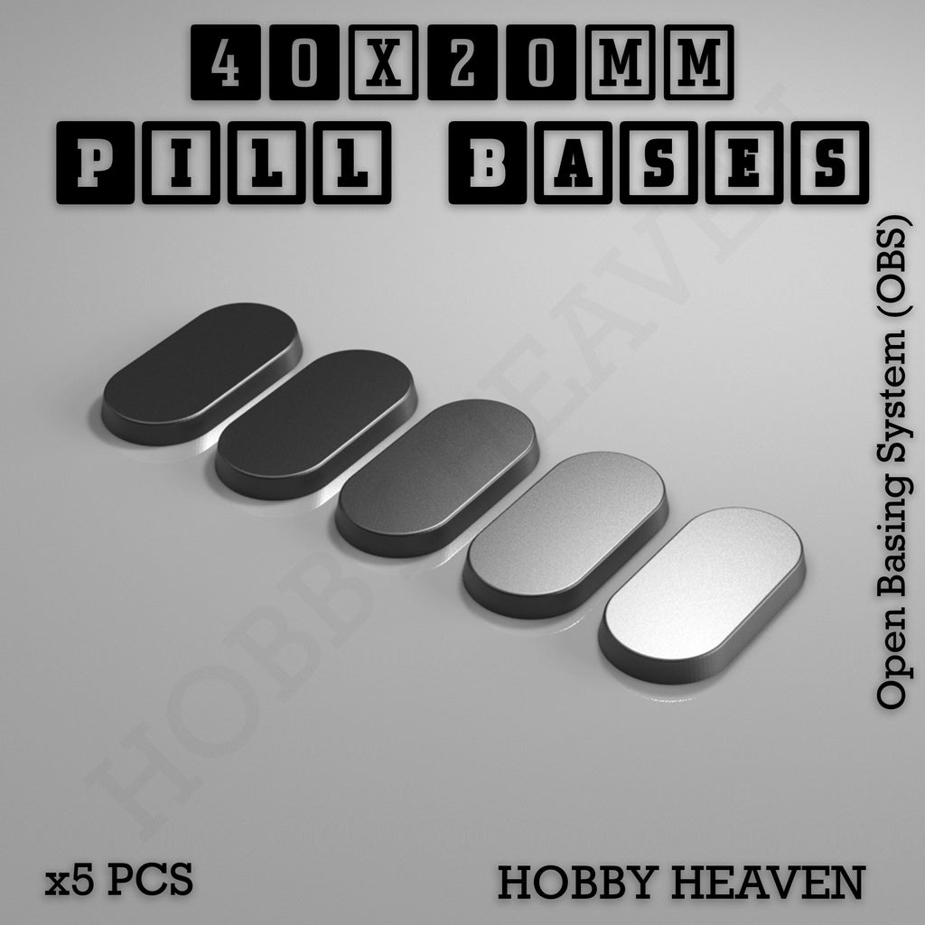 Pill Bases Range - 3d Print Full Range Tabletop Games