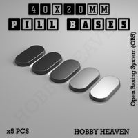 Pill Bases Range - 3d Print Full Range Tabletop Games
