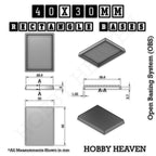 Rectangle Bases Range Sizes - 75x30mm to 125x40mm Medium Sizes 3d Print Full Range Tabletop Games