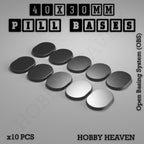 Pill Bases Range - 3d Print Full Range Tabletop Games