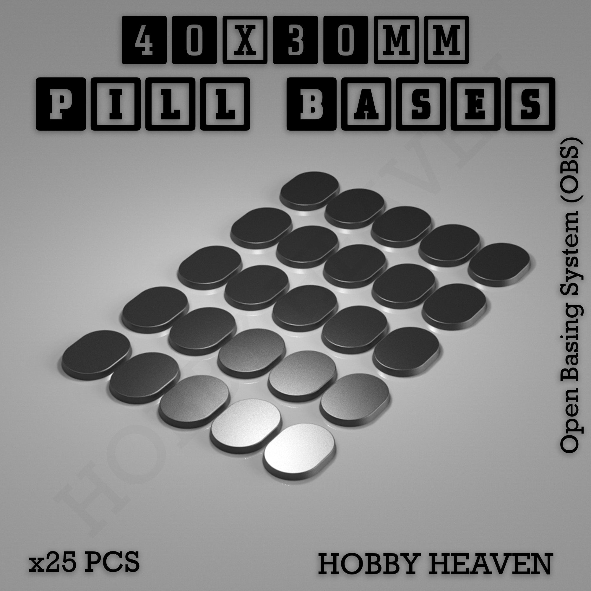 Pill Bases Range - 3d Print Full Range Tabletop Games