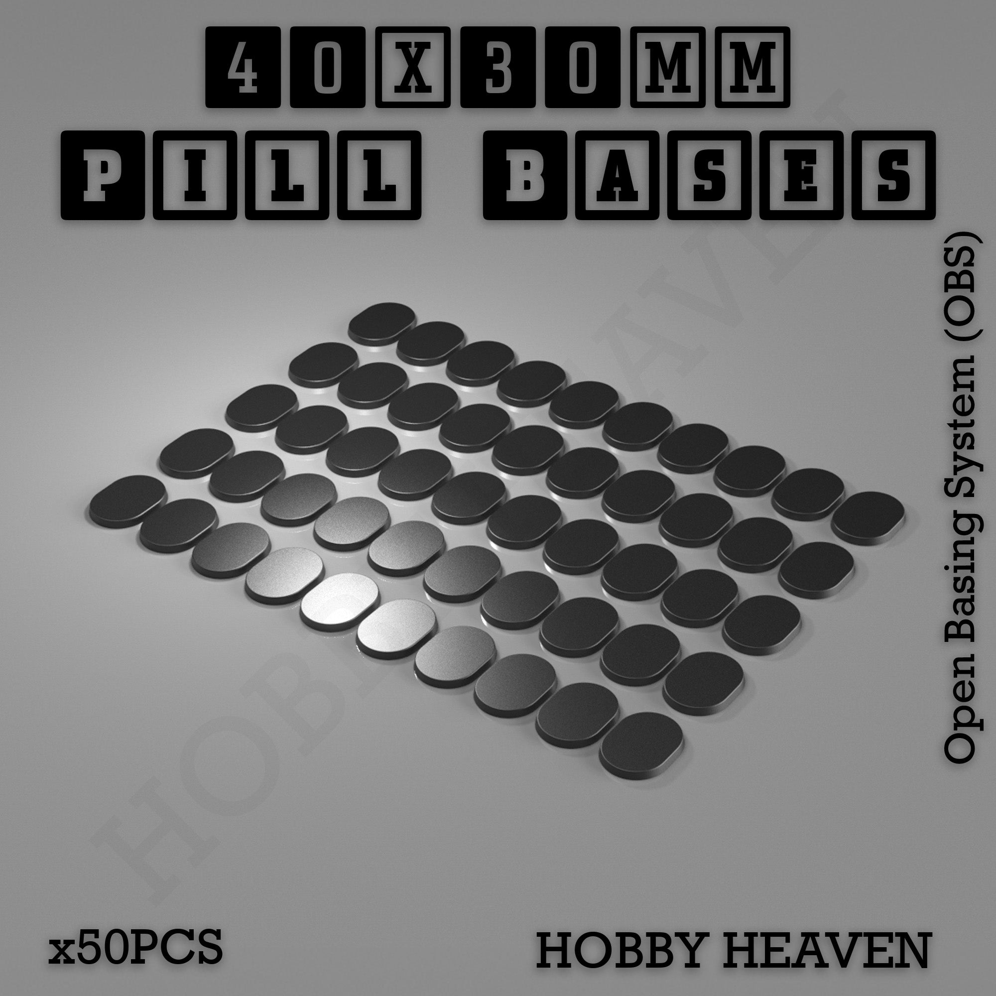 Pill Bases Range - 3d Print Full Range Tabletop Games