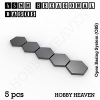 Hexagonal Bases 10mm to 200mm 3d Print Full Range Tabletop Games
