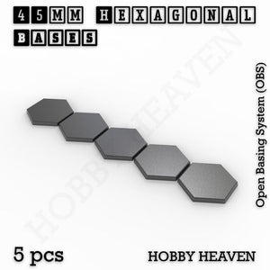 Hexagonal Bases 10mm to 200mm 3d Print Full Range Tabletop Games