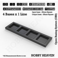 Square and Rectangle Movement Trays Adapters for Tabletop Games
