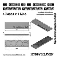 Round to Square Movement Trays Adapters for Tabletop Games