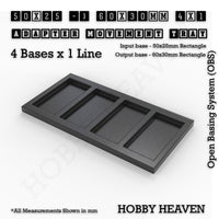 Square and Rectangle Movement Trays Adapters for Tabletop Games
