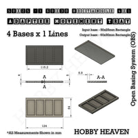 Square and Rectangle Movement Trays Adapters for Tabletop Games
