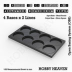 Round to Square Movement Trays Adapters for Tabletop Games