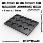 Round to Square Movement Trays Adapters for Tabletop Games