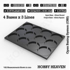 Round to Square Movement Trays Adapters for Tabletop Games