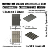 Square and Rectangle Movement Trays Adapters for Tabletop Games
