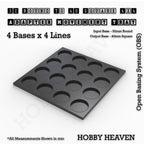 Round to Square Movement Trays Adapters for Tabletop Games