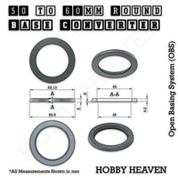 Round Bases Size Converters Round to Round 3d Print Full Range
