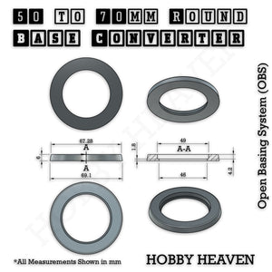 Round Bases Size Converters Round to Round 3d Print Full Range