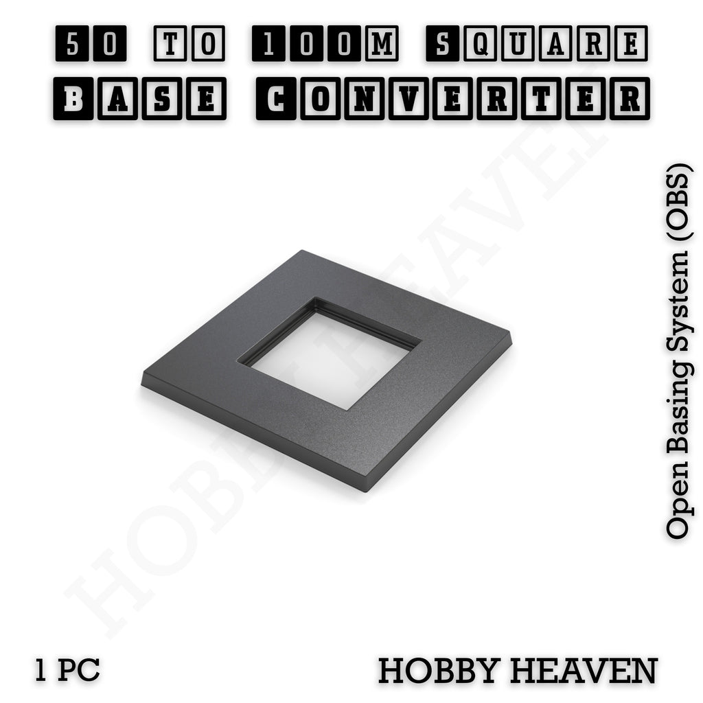 Square to Square Bases Size Converters 3d Print Full Range