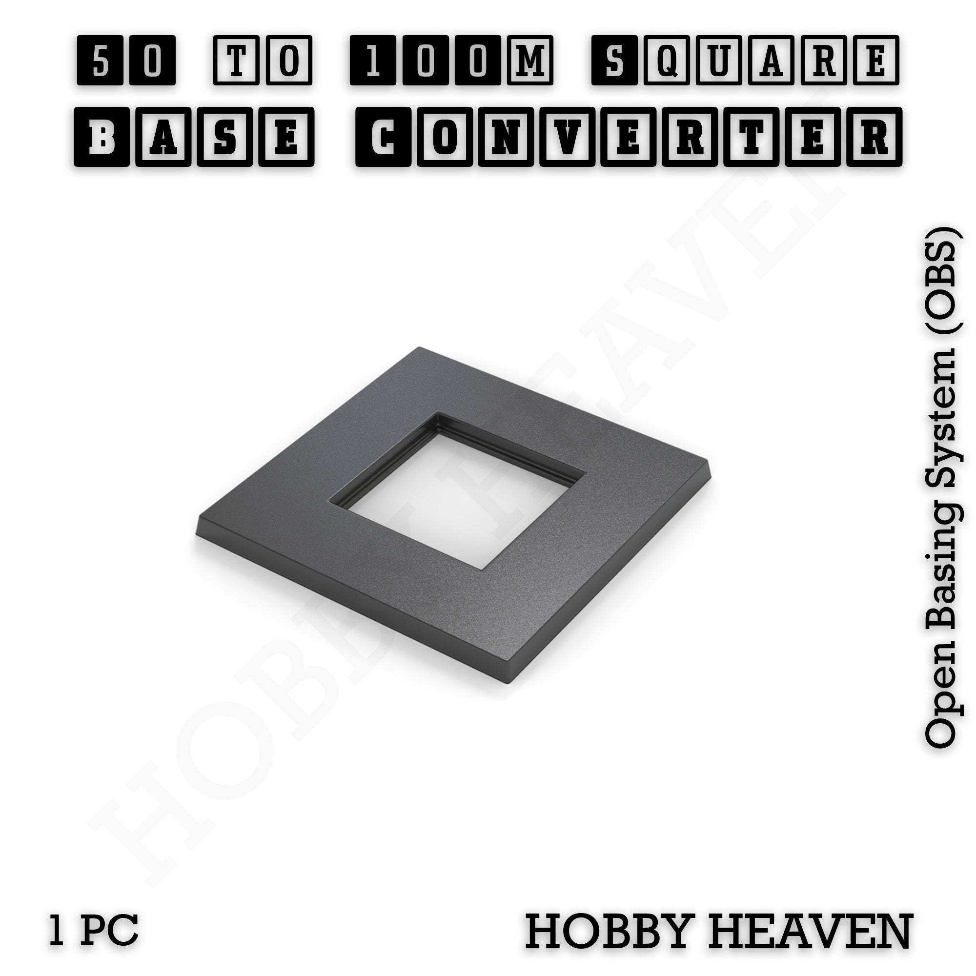 Square to Square Bases Size Converters 3d Print Full Range