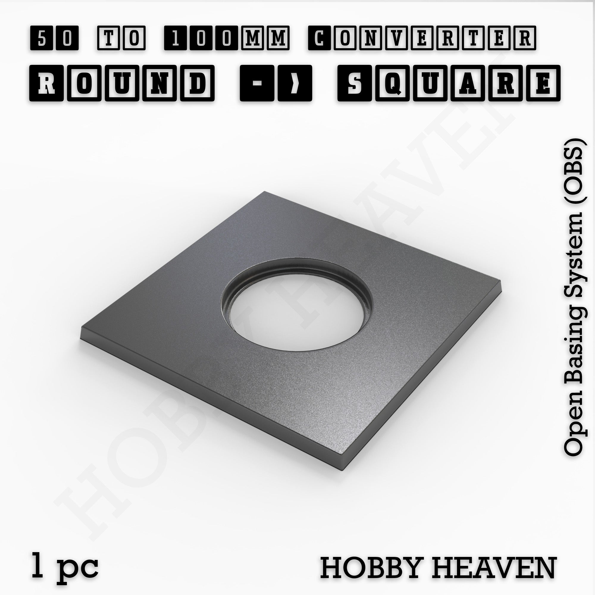 Round to Square Bases Shape and Size Converters 3d Print Full Range