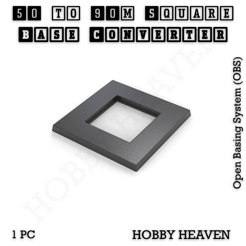 Square to Square Bases Size Converters 3d Print Full Range