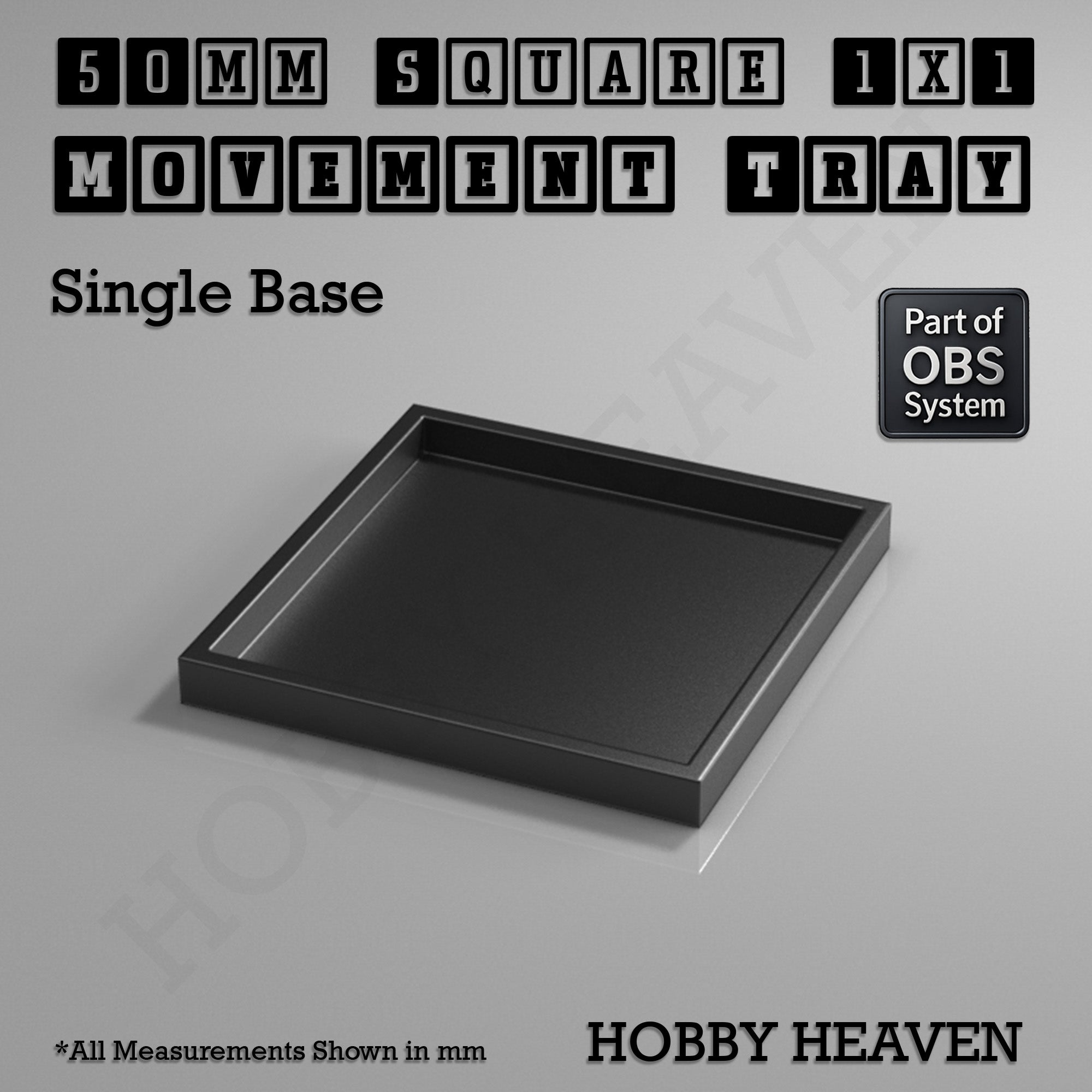 Square Movement Trays | OBS System | 20mm 25mm 30mm 40mm 50mm Bases