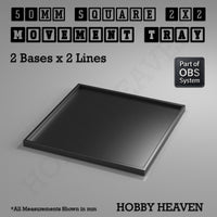 Square Movement Trays | OBS System | 20mm 25mm 30mm 40mm 50mm Bases
