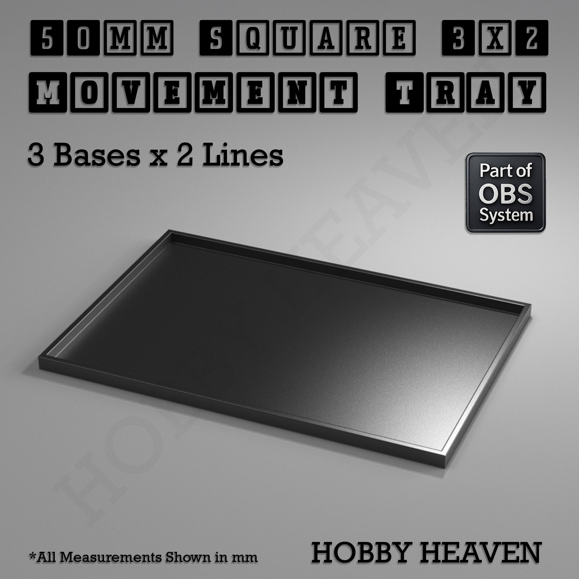 Square Movement Trays | OBS System | 20mm 25mm 30mm 40mm 50mm Bases