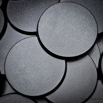 8-Pack 50mm Gray Plastic Bases For Miniatures - 2 Inch Circular Bases For Tabletop Gaming