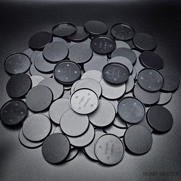 8-Pack 50mm Gray Plastic Bases For Miniatures - 2 Inch Circular Bases For Tabletop Gaming