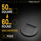Square to Round Base Converters 3D Print Full Range