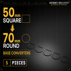 Square to Round Base Converters 3D Print Full Range