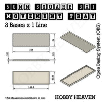 Square and Rectangle Movement Trays for Tabletop Games | Warhammer Compatible | Full Range
