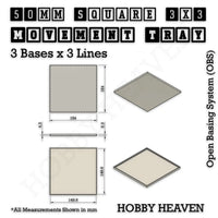 Square and Rectangle Movement Trays for Tabletop Games | Warhammer Compatible | Full Range
