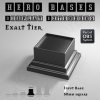 Hero Bases Display Extenders | Squares and Rectangles | Convert Gaming Bases to Display Bases & Plinths
