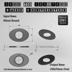 Round To Oval Bases Size Converters 3d Print Full Range