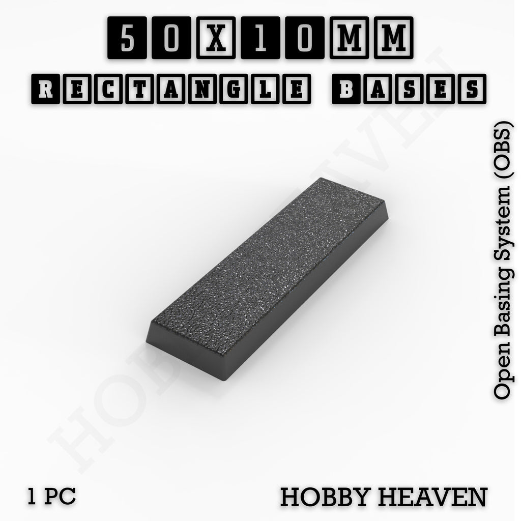 Rectangle Bases Range Sizes - 75x30mm to 125x40mm Medium Sizes 3d Print Full Range Tabletop Games
