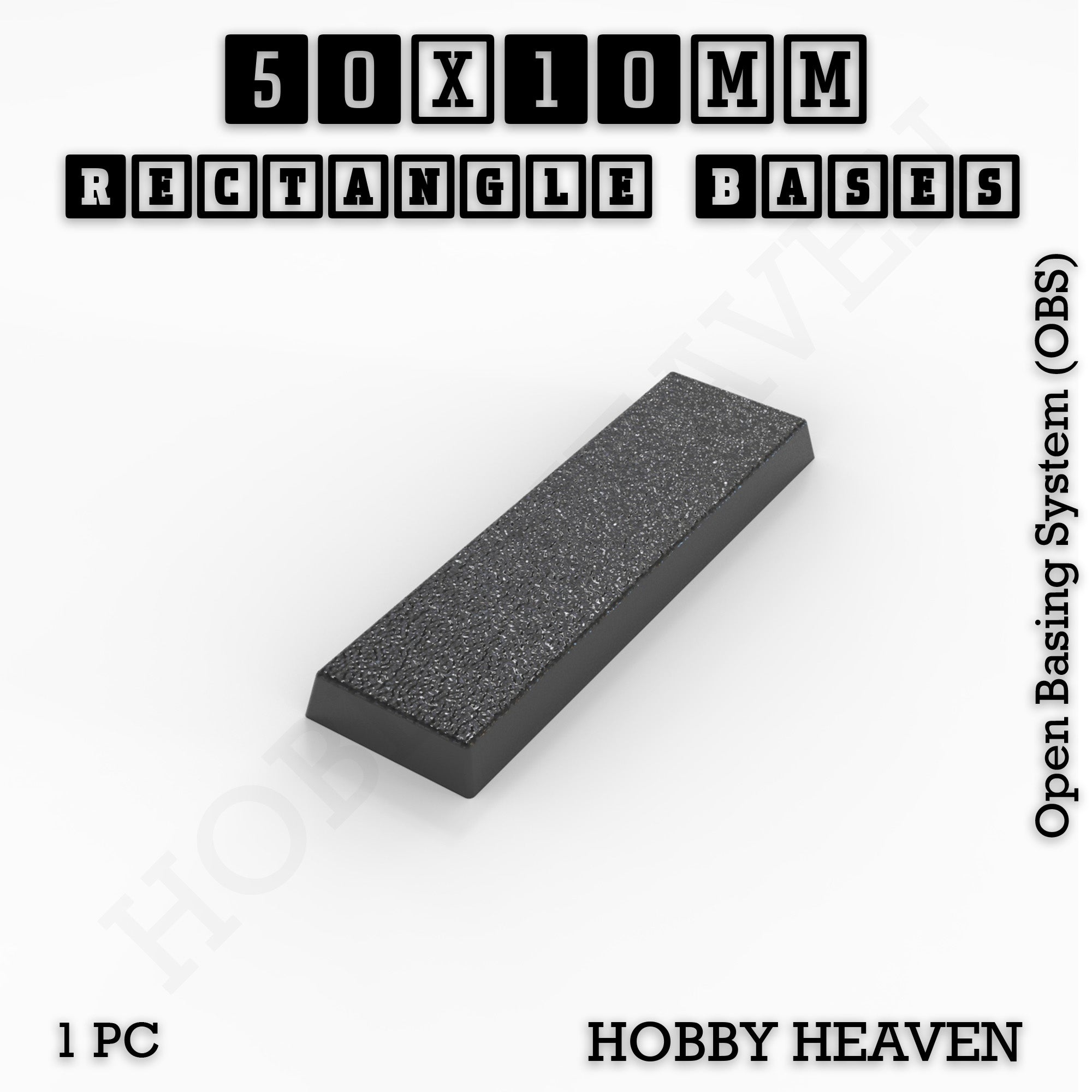 Rectangle Bases Range Sizes - 75x30mm to 125x40mm Medium Sizes 3d Print Full Range Tabletop Games